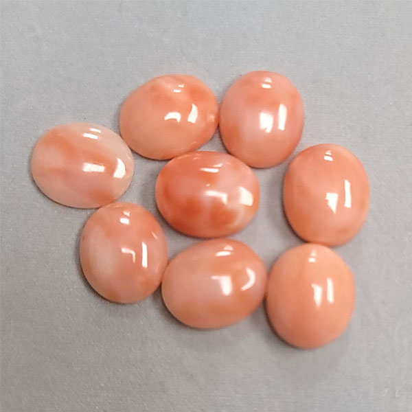 12x14MM OVAL CABOCHON  NATURAL PINK CORAL